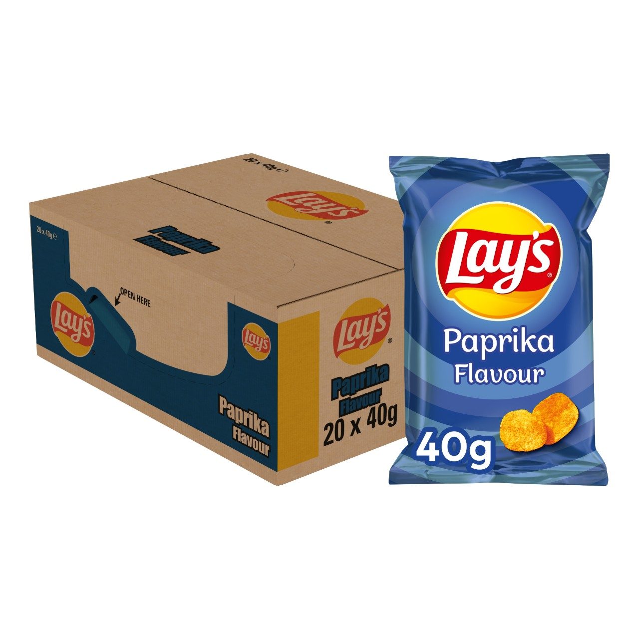 uitzetten Geruststellen Zeestraat Lay's Flatchips Paprika chips 20 zakjes x 40 gram | Sligro.nl
