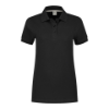 Polo slim dames S, zwart