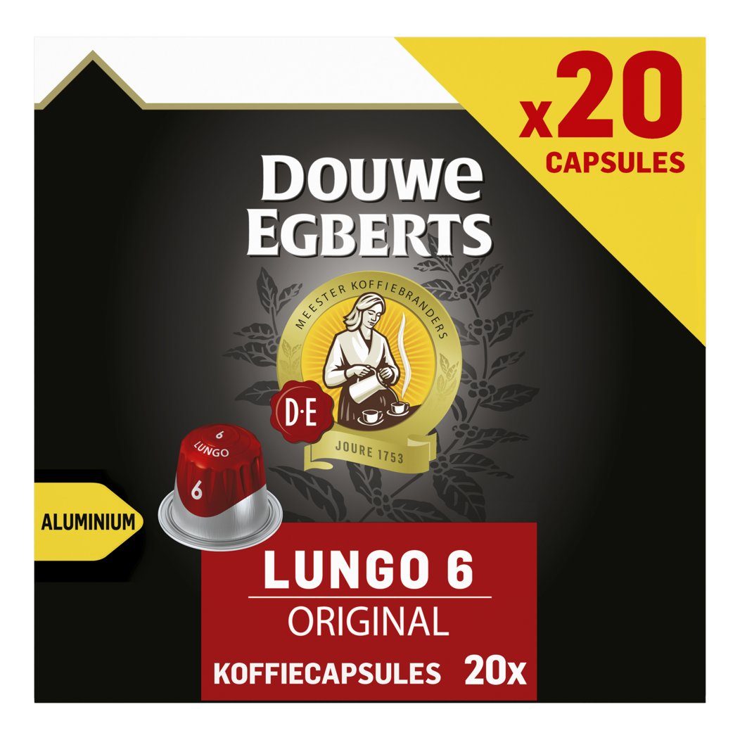 onpeilbaar Neem de telefoon op democratische Partij Douwe Egberts Lungo Original Koffiecups Voordeelpak Doos 20 stuks x 5,2  gram | Sligro.nl