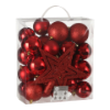 Kerstboomballen rood box 40 stuks