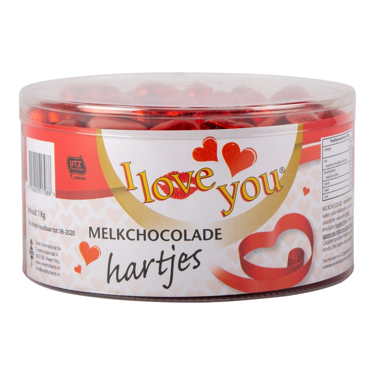 Waarschuwing Veel Uit Crest Melkchocolade hartjes Emmer 1 kilo | Sligro.nl