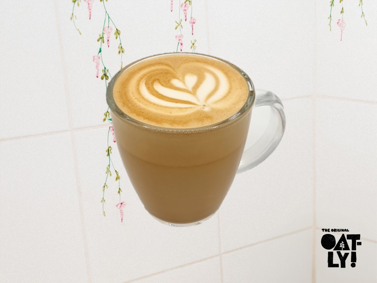 Plantaardige latté met hazelnoot, speculoos en Oatly Haverdrank Barista Edition