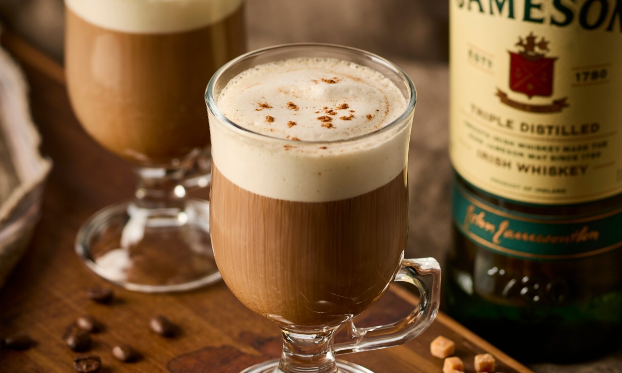 Speciale koffie met Ierse whiskey